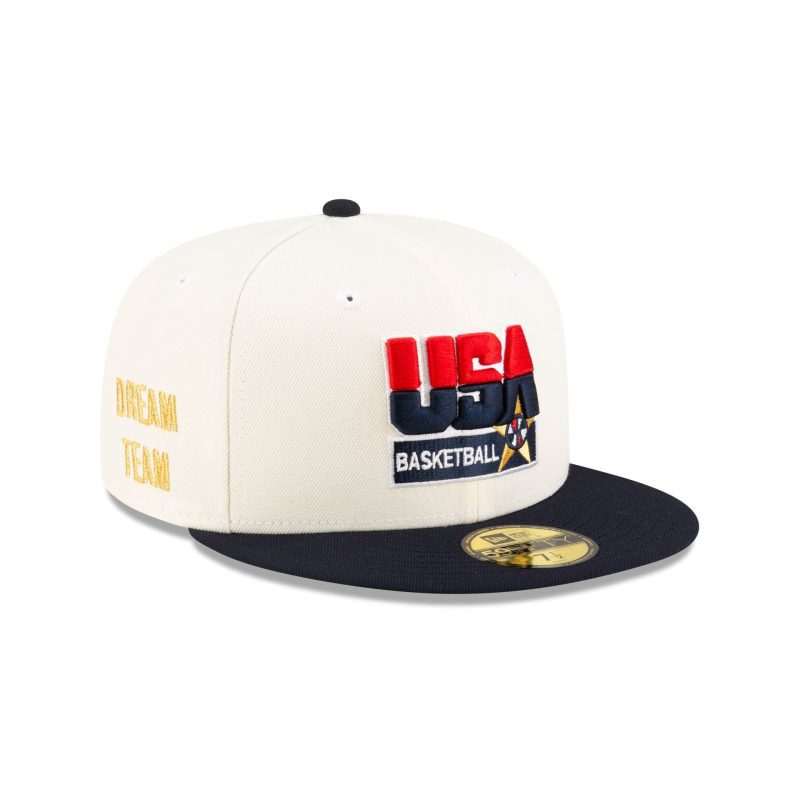 70875084 59FIFTY USABASKETBALLDREAMFW24 USABKBCL WHT 3QR