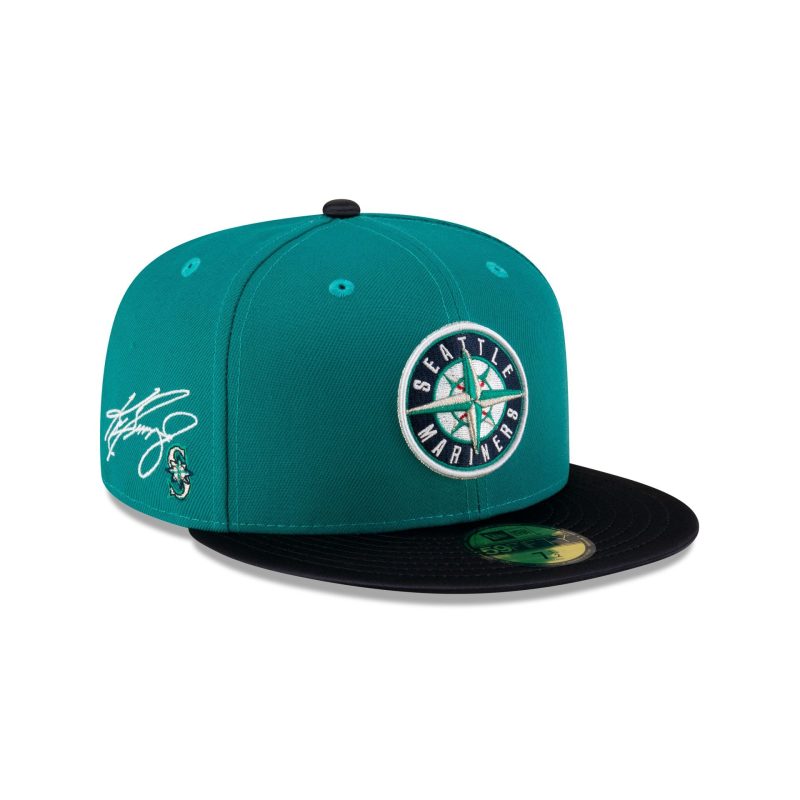 70879554 59FIFTY 5950MLBHALLOFFAME24 SEAMAR GRN 3QR