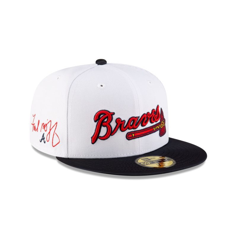 70879586 59FIFTY 5950MLBHALLOFFAME24 ATLBRA WHT 3QR