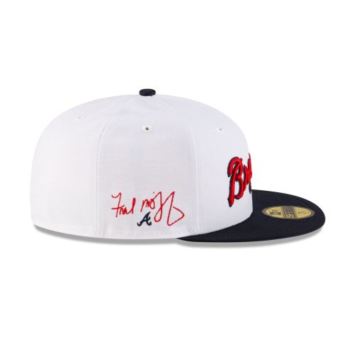 70879586 59FIFTY 5950MLBHALLOFFAME24 ATLBRA WHT RSIDE