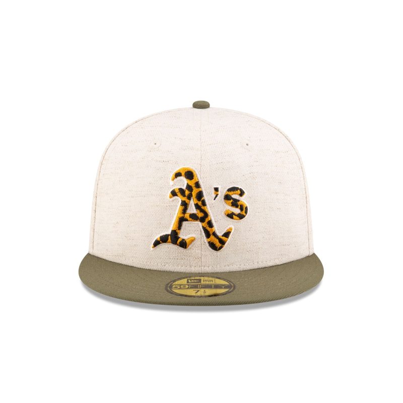 70880961 59FIFTY MLBCOLANIMALFILL OAKATHCO WHT F