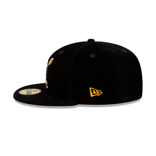 70891378 59FIFTY JUSTCAPSVELVET PITSTECC BLK LSIDE