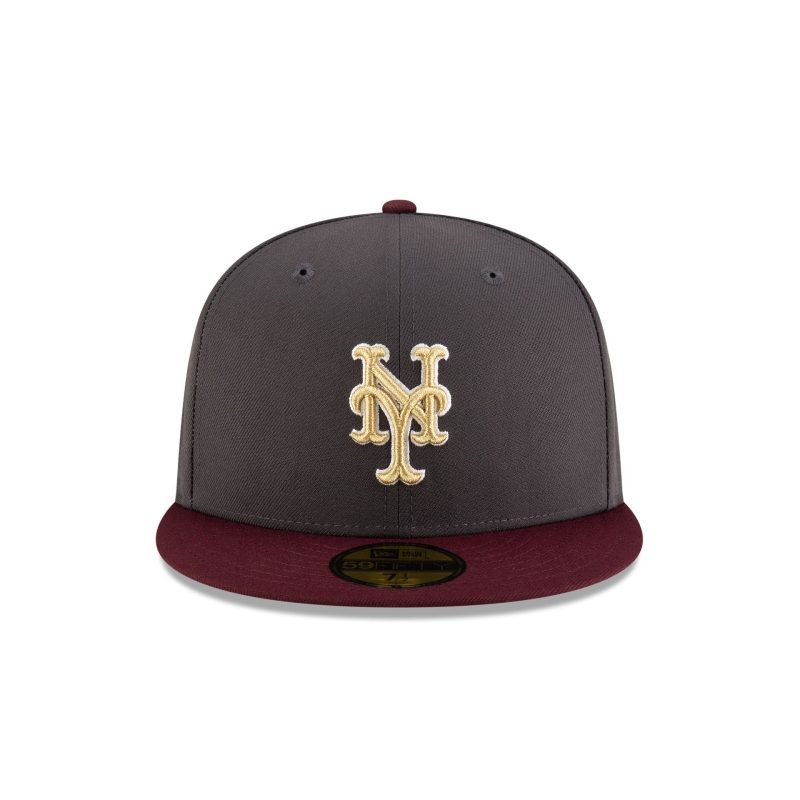 70913514 59FIFTY GRAPHITEMAROON NEYMETCO GRY F