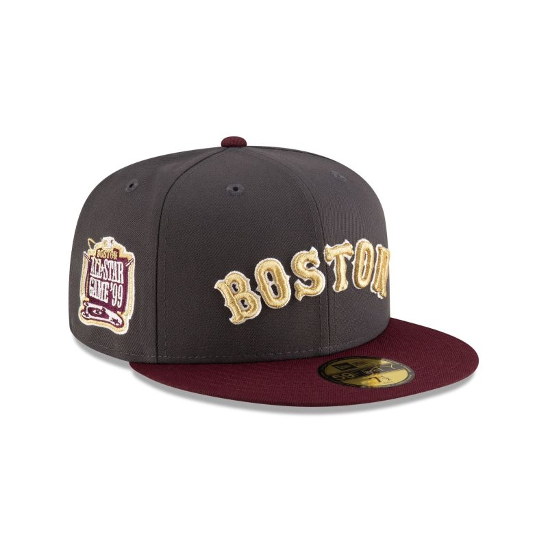 70913515 59FIFTY GRAPHITEMAROON BOSREDCO GRY 3QR