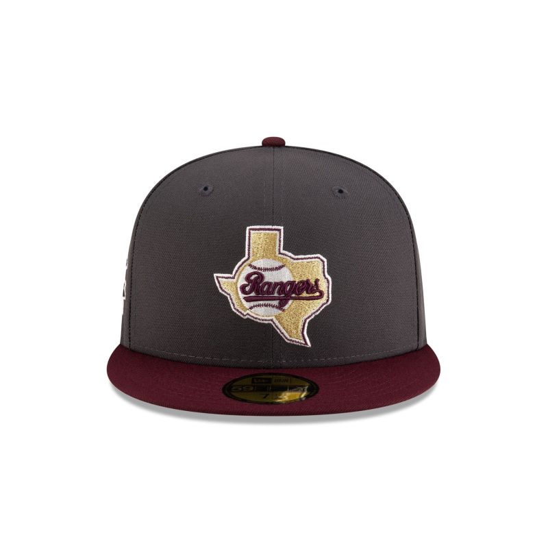 70913526 59FIFTY GRAPHITEMAROON TEXRANCO GRY F